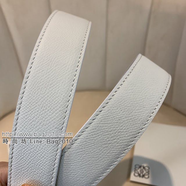 LOEWE女士皮帶 羅意威經典銅扣手掌紋雙面牛皮腰帶  jjp1800